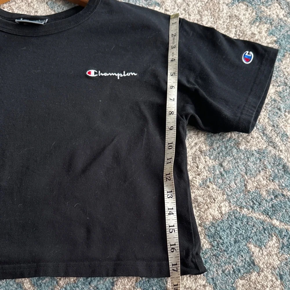Champion Black Crop Top with Logo - Picture 4 of 5